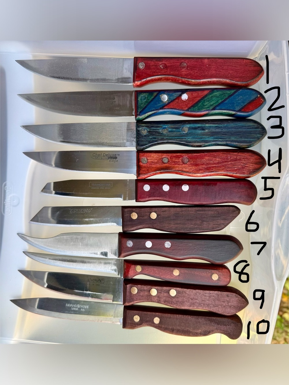 1 Custom Hand Repurposed Utility/Kitchen Knife With Wood Handle